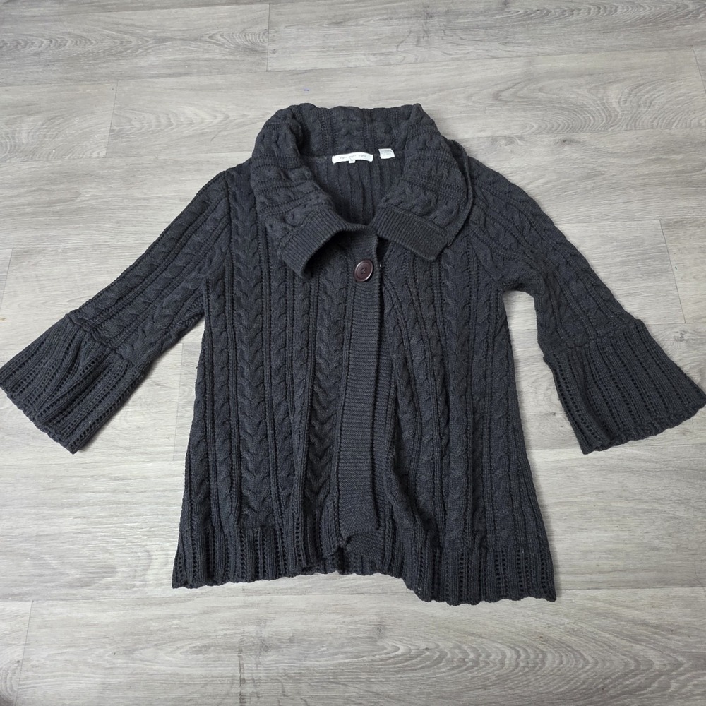 Eight Eight Eight Womens Chunky Gray Cardi Sweater‎ Size Medium